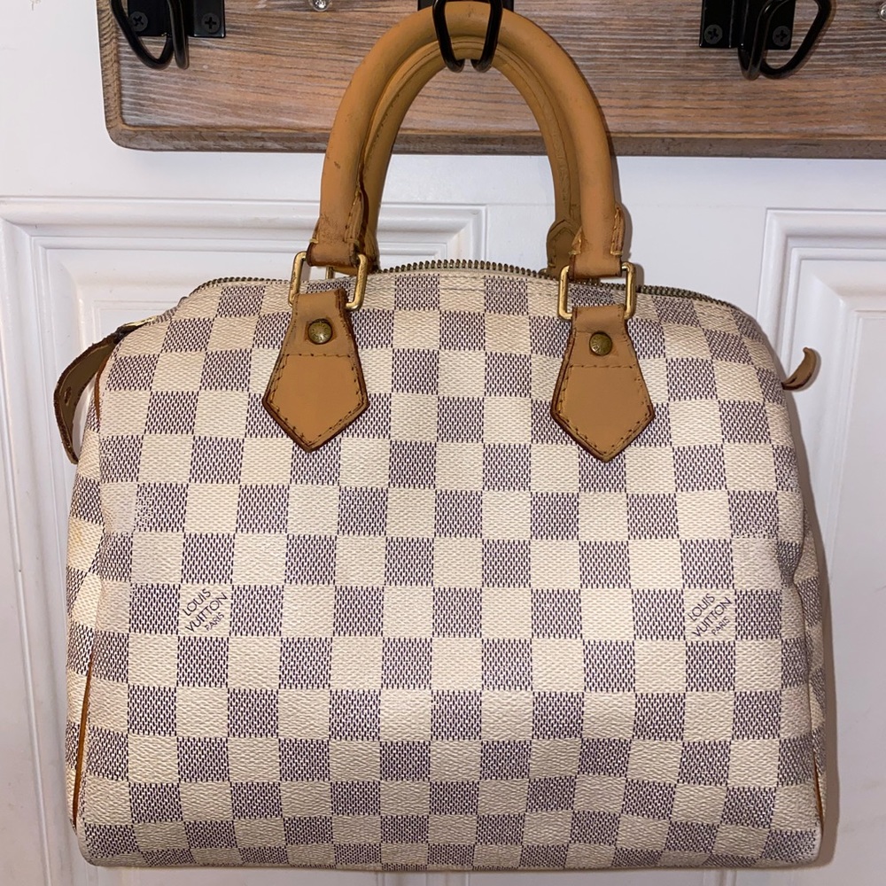 💯♥️Authentic Louis Vuitton Speedy 25 Azur Damier